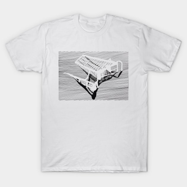 Sinking Shopping Cart T-Shirt by NorthOfLongIsland